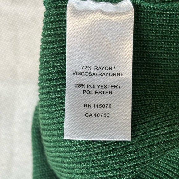 Nina Leonard Deep Green Long Sleeve Knit Dress - Picture 6 of 6